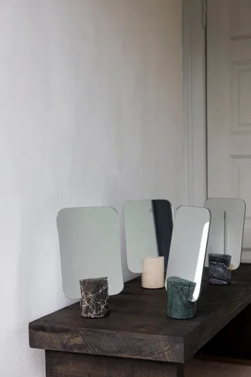 Marble vanity mirror - Dark forest, 30 cm - Mette Ditmer