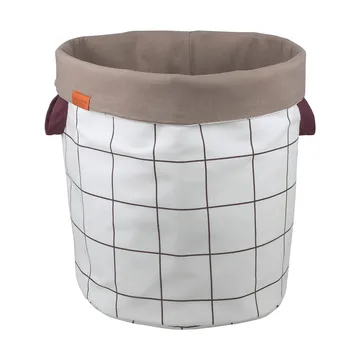 Mesh laundry basket Ø40x50 cm - Brown-Off-white - Mette Ditmer