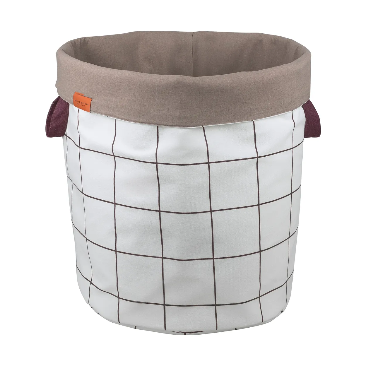 Mette Ditmer Mesh laundry basket Ø40x50 cm Brown-Off-white