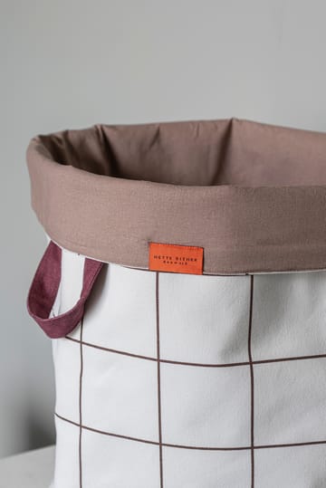Mesh laundry basket Ø40x50 cm - Brown-Off-white - Mette Ditmer