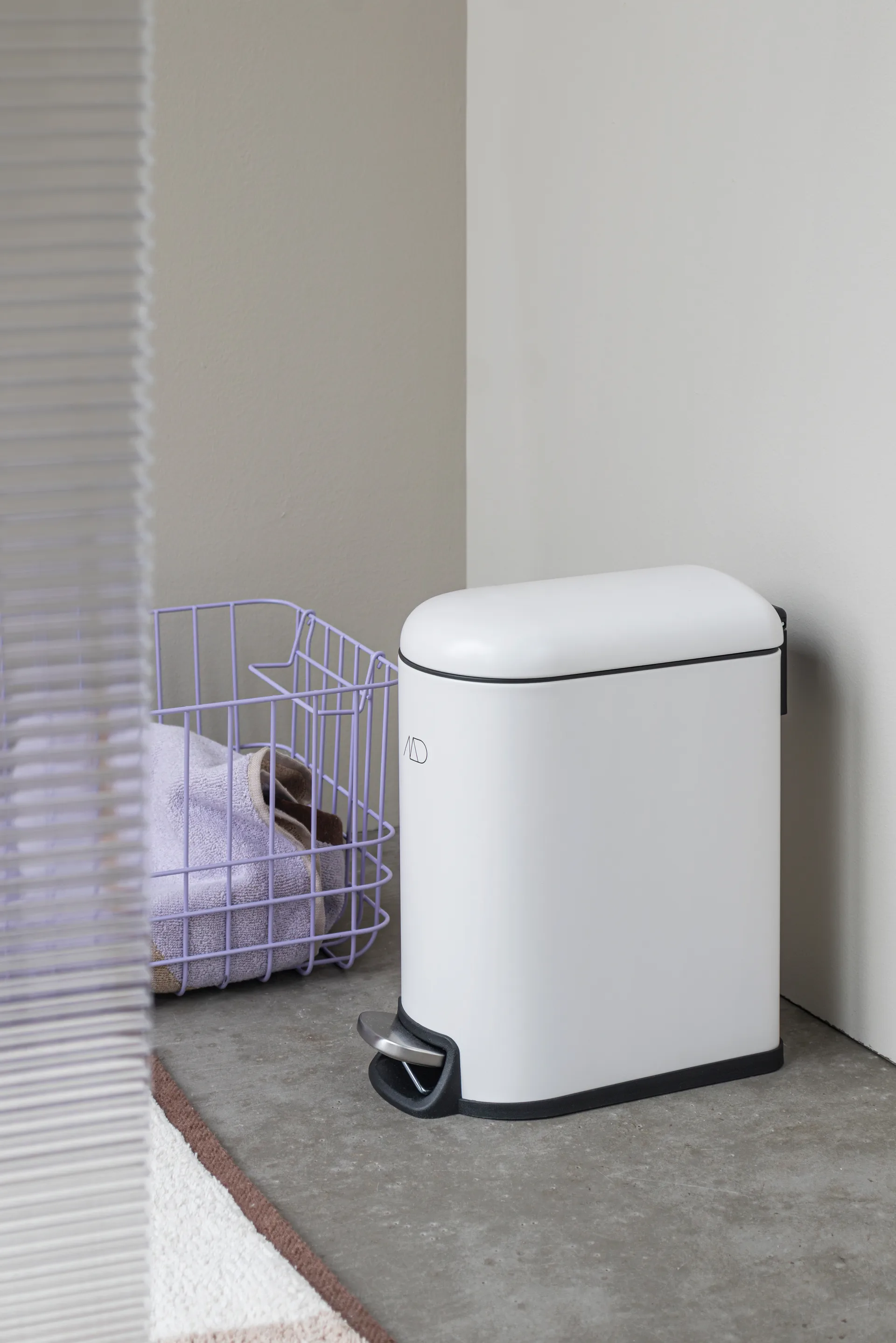 Mini-Walther pedal bin 5 L, Off-white Mette Ditmer