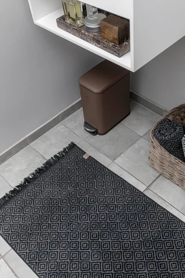 Morocco bathroom mat 50x80 cm - Black-grey - Mette Ditmer