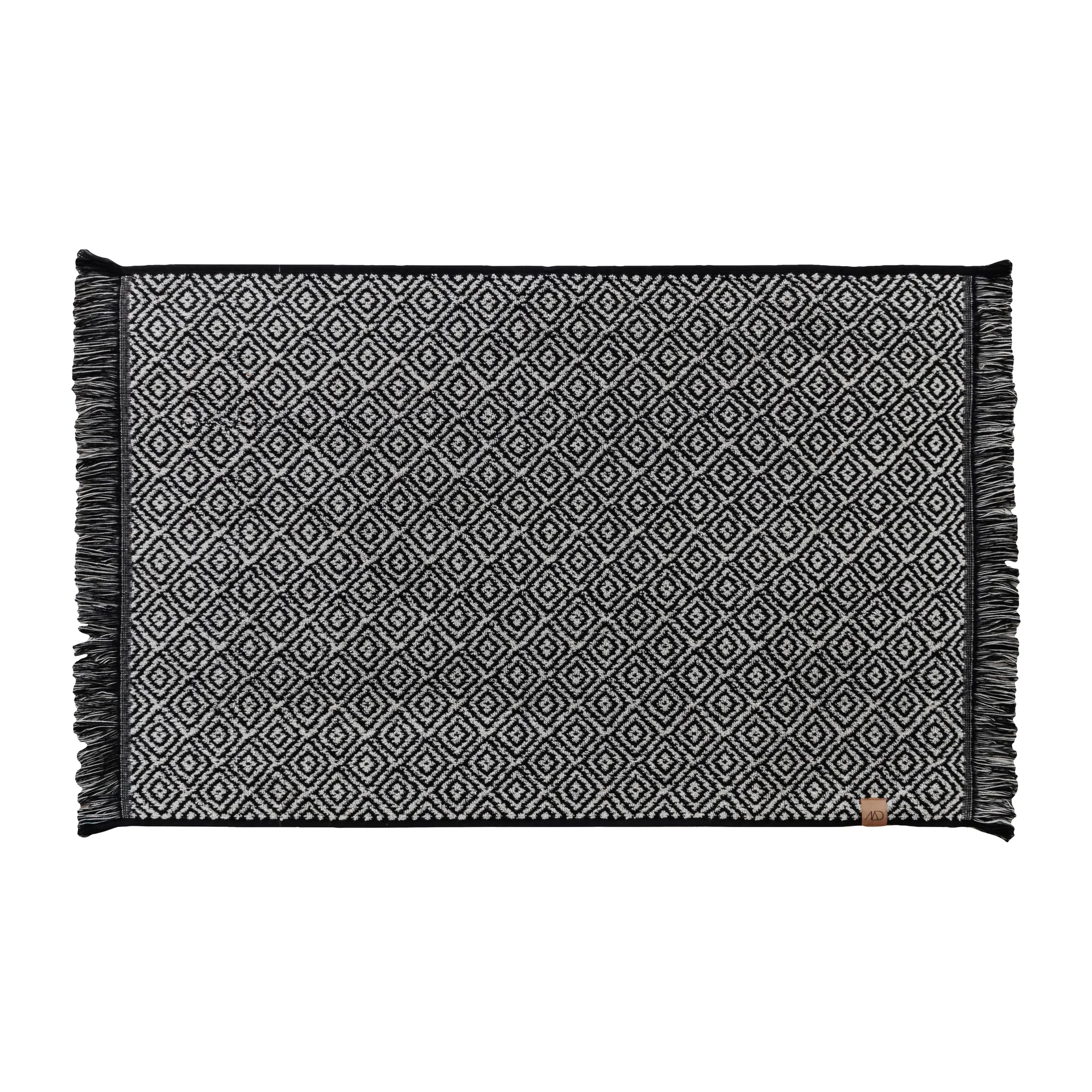Morocco bathroom mat 50x80 cm, Black-white Mette Ditmer