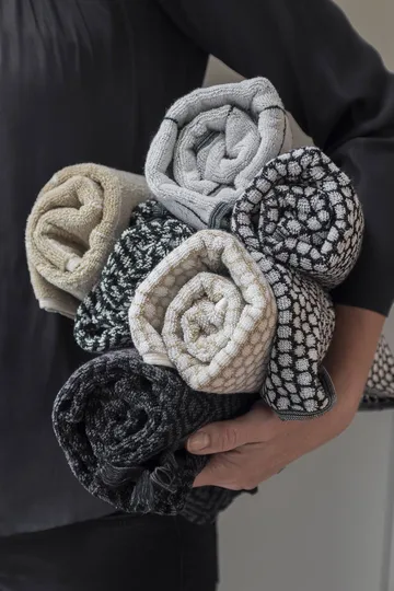 Morocco bathroom mat 50x80 cm - Black-white - Mette Ditmer