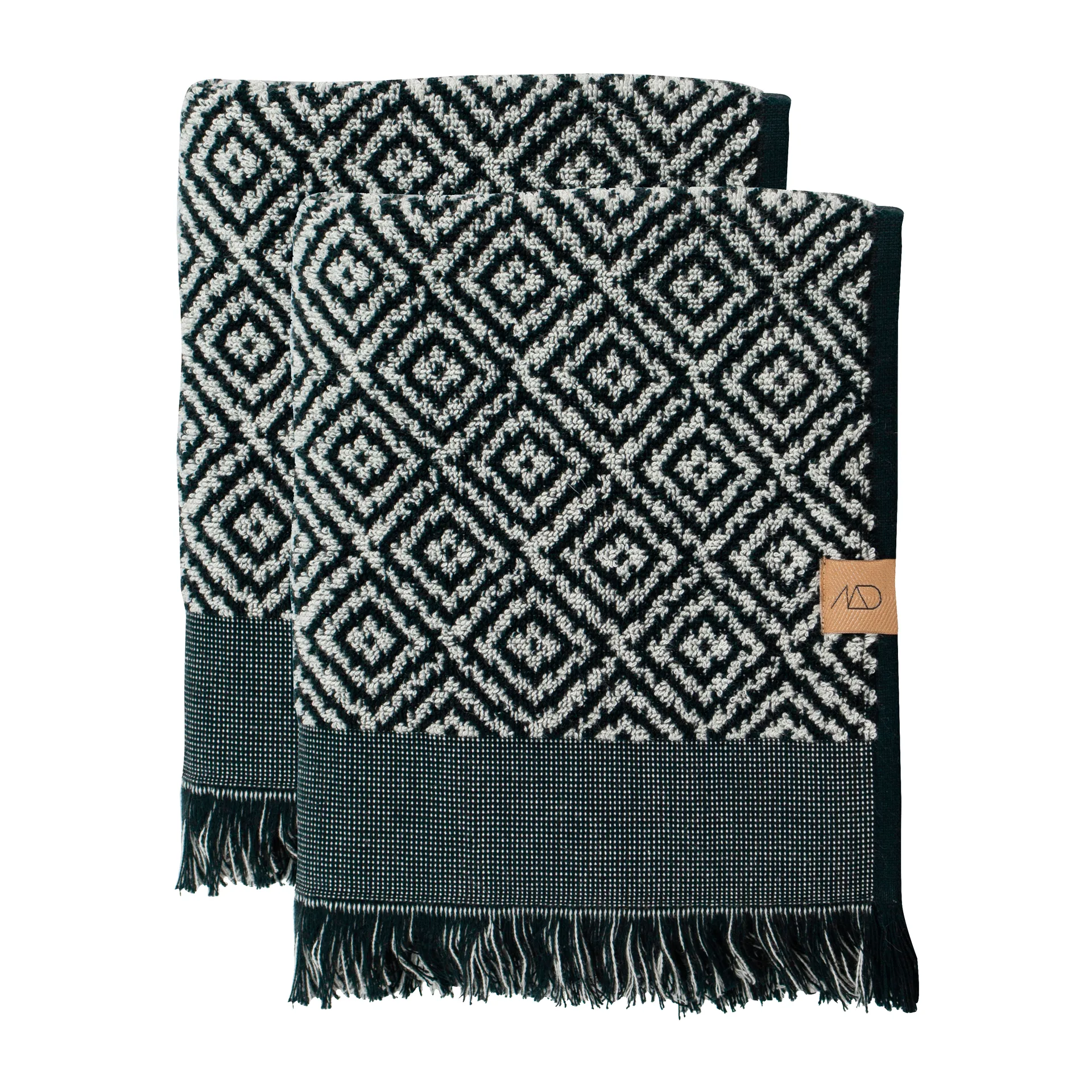 Morocco guest towel 35x55 cm 2-pack, Black-white Mette Ditmer