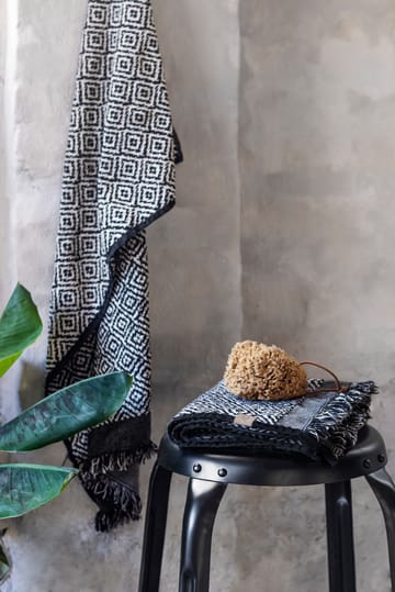 Morocco towel 50x95 cm - Black-white - Mette Ditmer