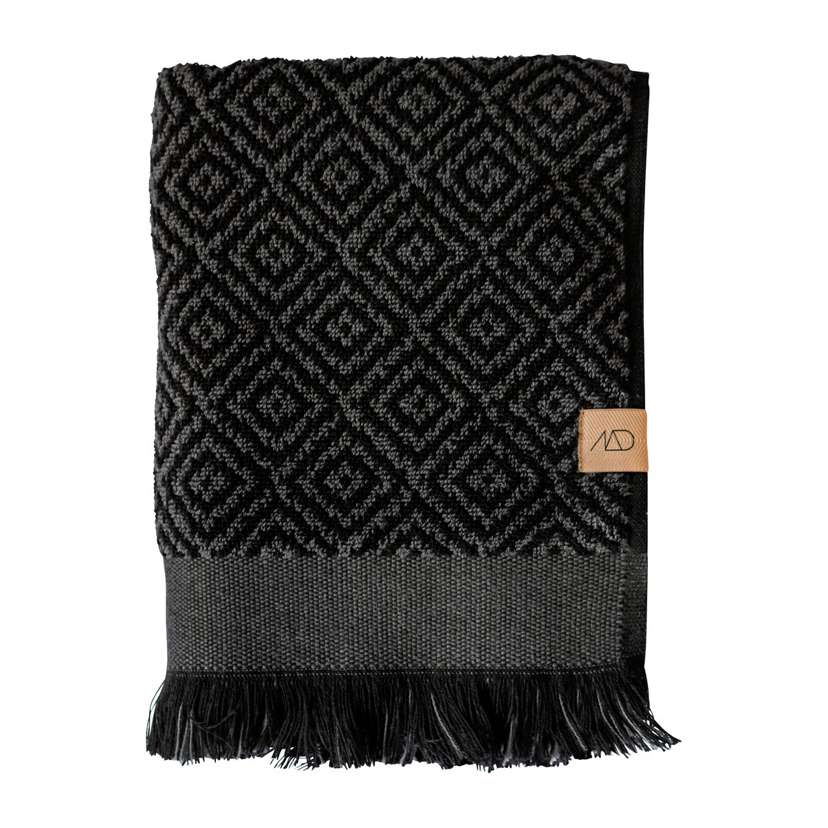 Mette Ditmer Morocco towel 70x135 cm Black-grey | Scandinavian Design | Bath towels | Grey