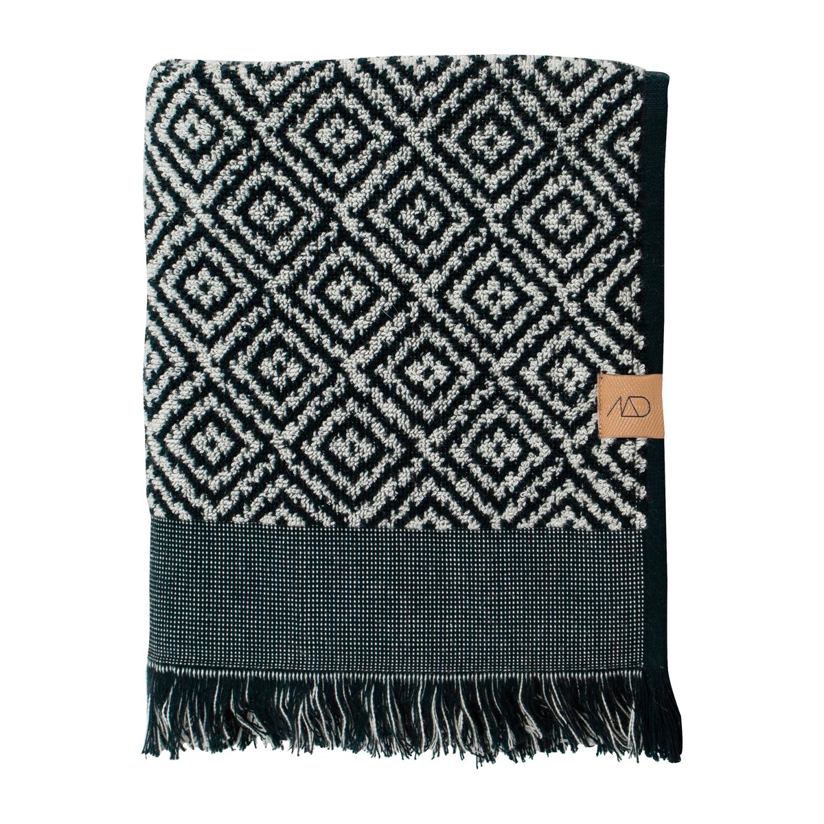 Mette Ditmer Morocco towel 70x135 cm Black-white | Scandinavian Design | Bath towels | Black