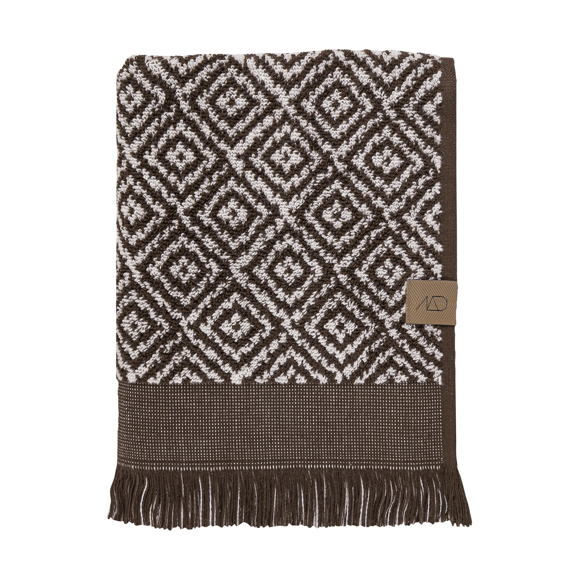 Morocco towel 70x135 cm, Chocolate-off-white Mette Ditmer