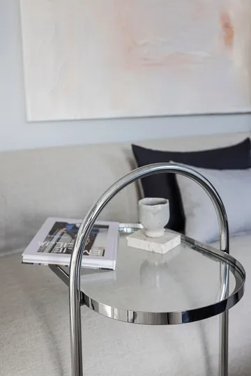 Moves side table - Chrome, 34.5x51x76.5 cm - Mette Ditmer