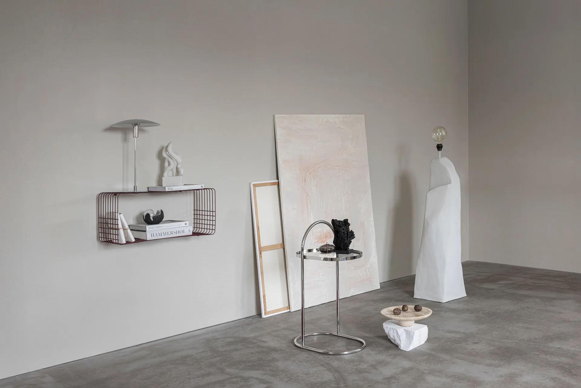 Moves side table, Chrome, 34.5x51x76.5 cm Mette Ditmer