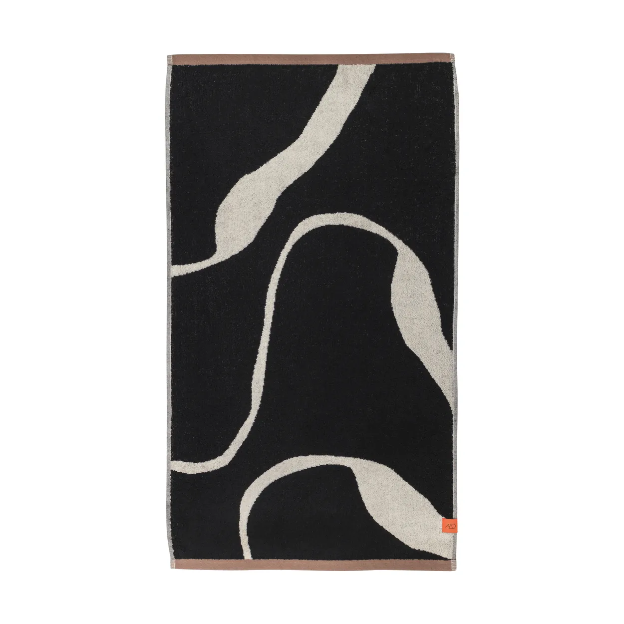 Mette Ditmer Nova Arte bath towel 70x133 cm Black-off white