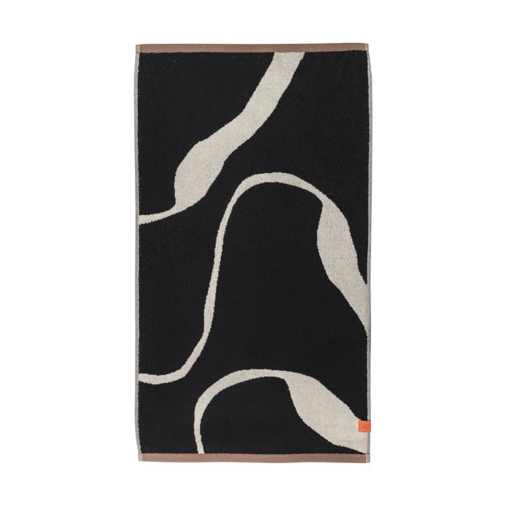 Nova Arte bath towel 70x133 cm - Black-off white - Mette Ditmer