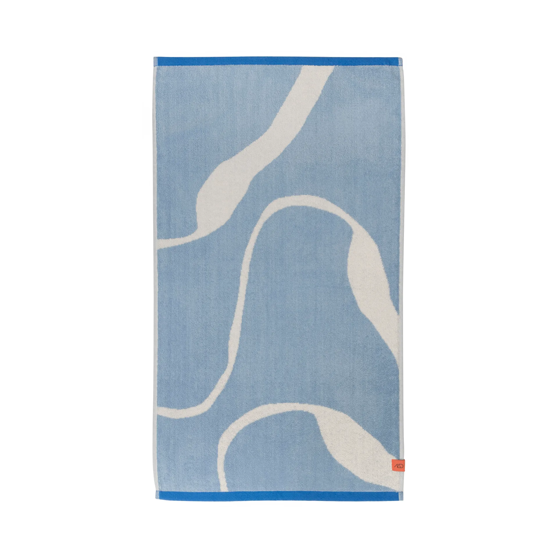 Nova Arte bath towel 70x133 cm, Light blue-off-white Mette Ditmer