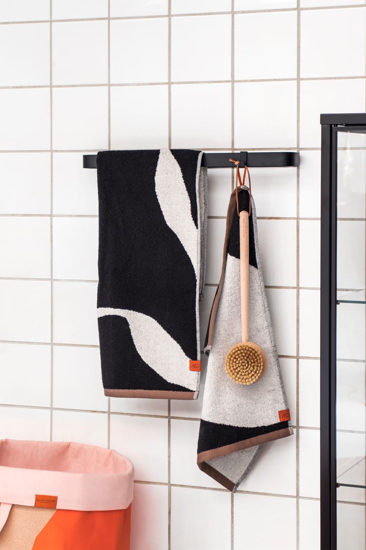 Nova Arte guest towel 40x55 cm 2-pack, Black-off white Mette Ditmer