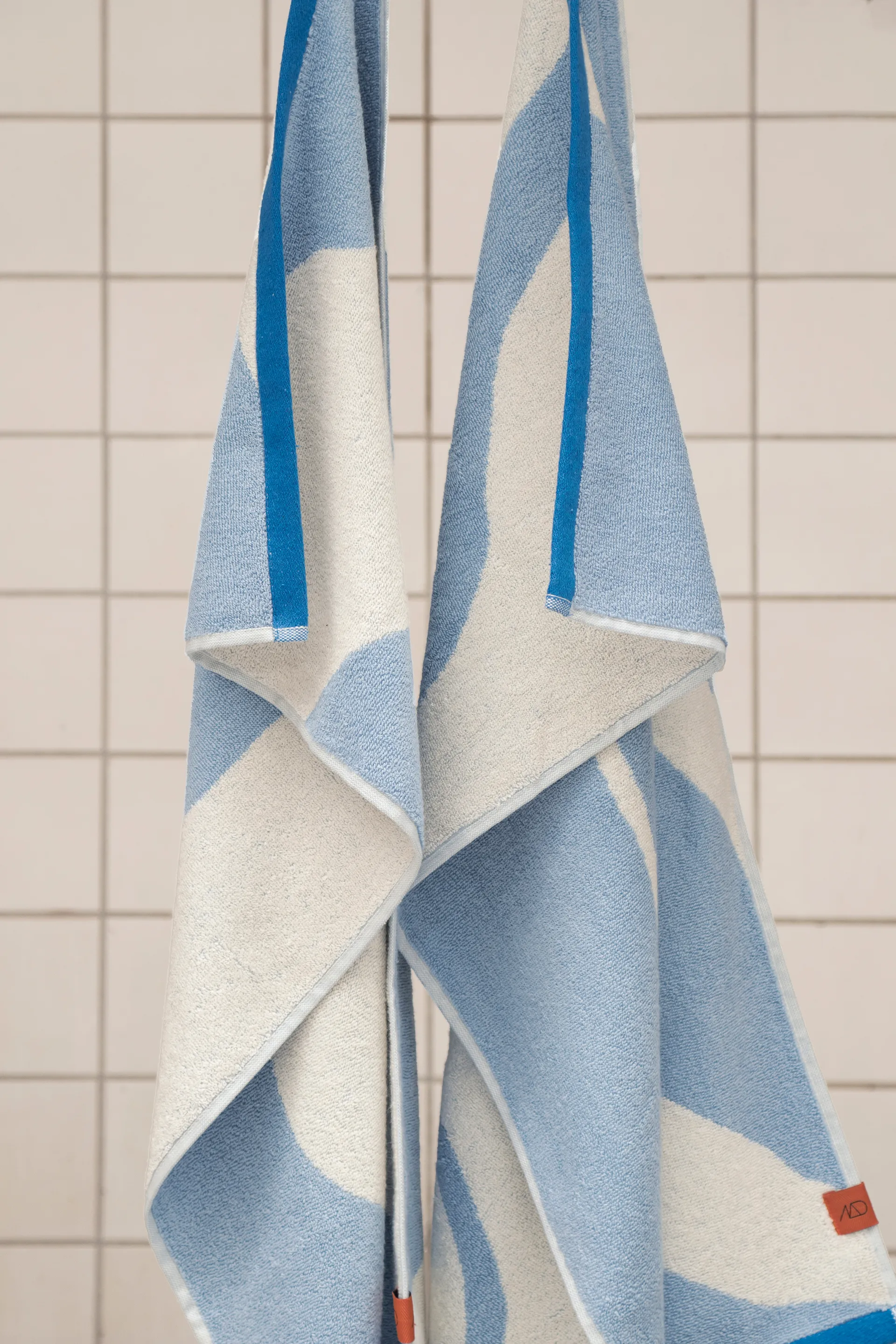 Nova Arte guest towel 40x55 cm 2-pack, Light blue-off-white Mette Ditmer