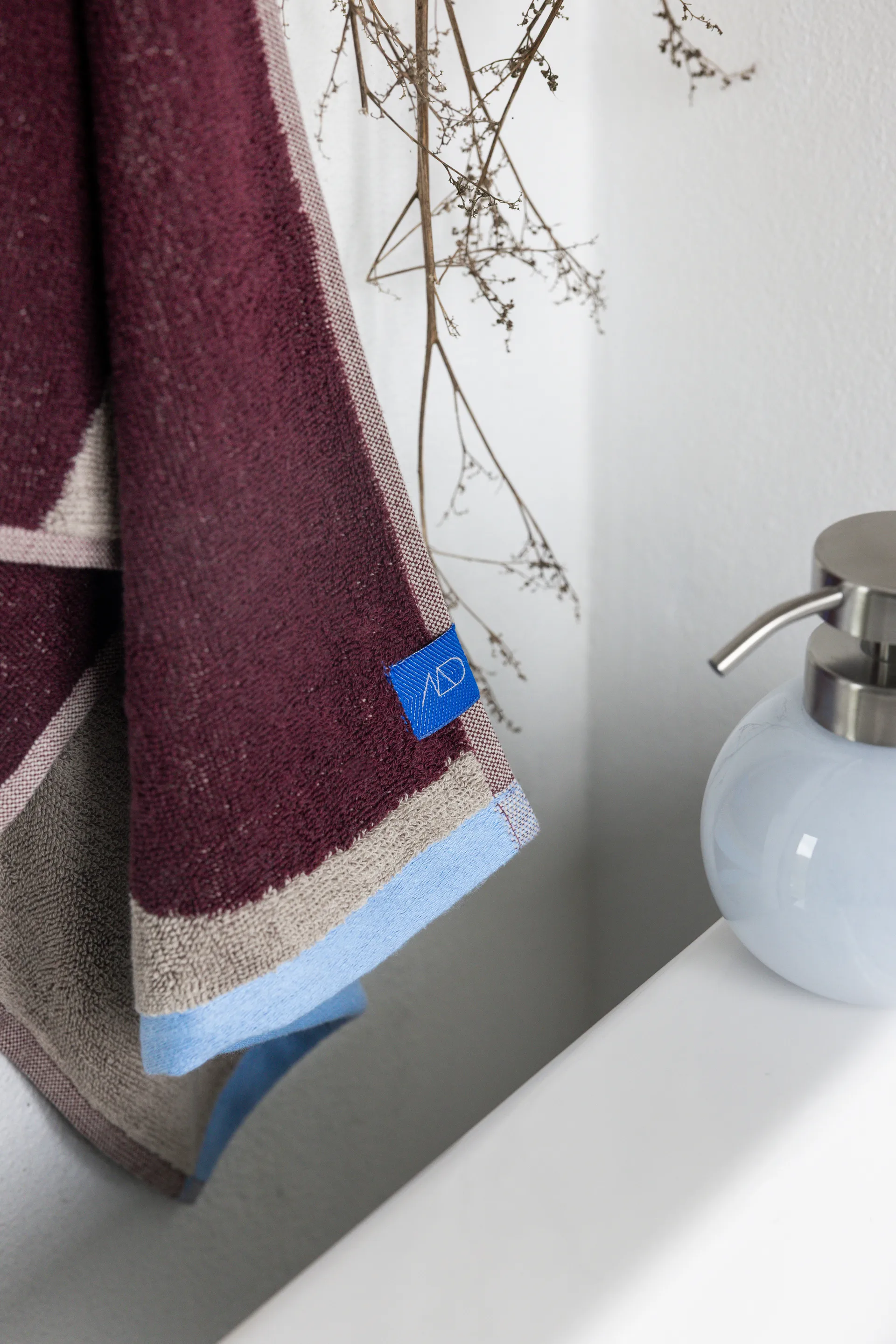 Nova Arte guest towel 40x55 cm 2-pack, Wine-sand Mette Ditmer