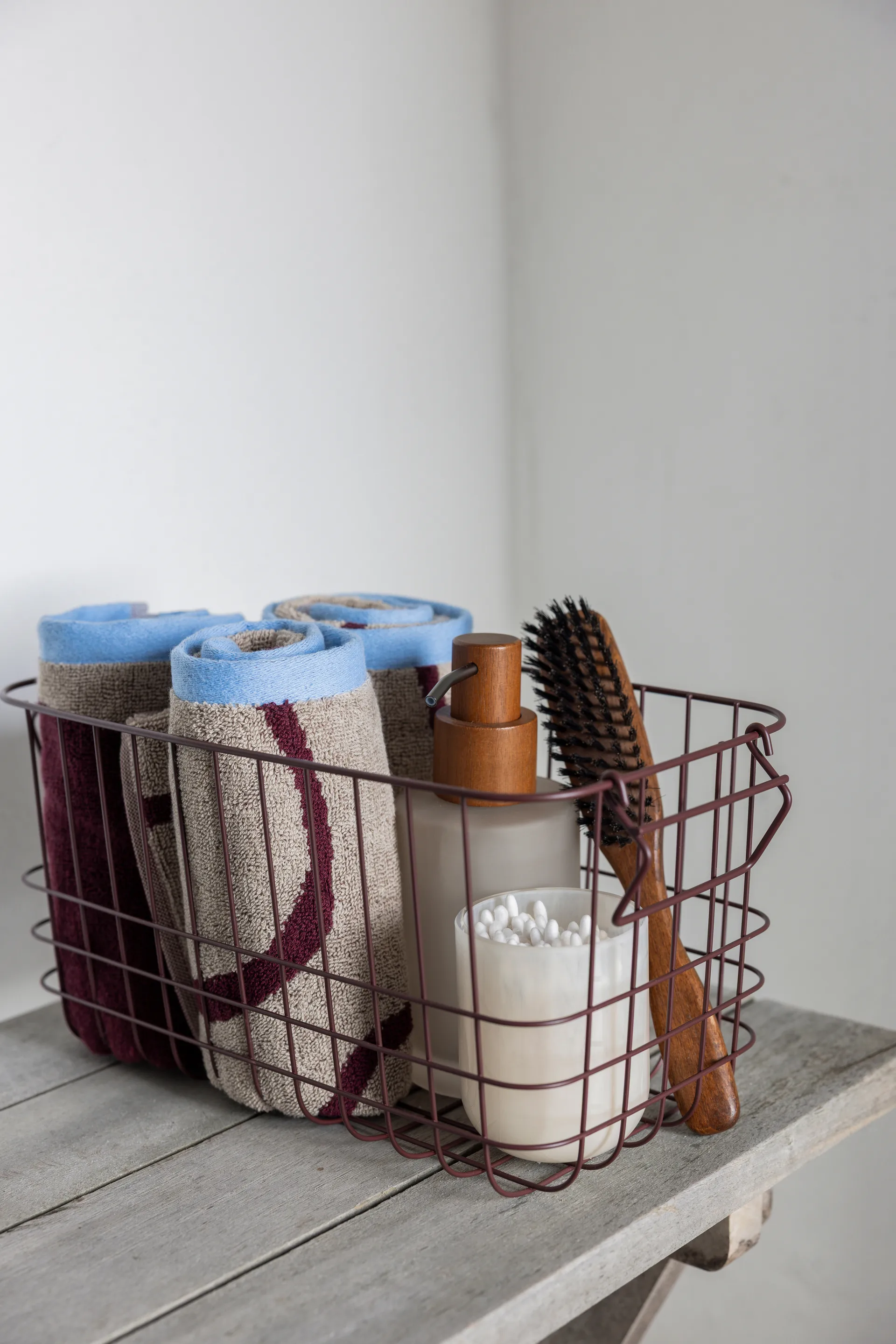 Nova Arte guest towel 40x55 cm 2-pack, Wine-sand Mette Ditmer