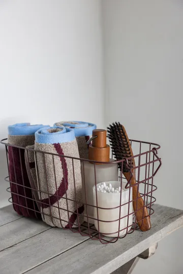 Nova Arte guest towel 40x55 cm 2-pack - Wine-sand - Mette Ditmer