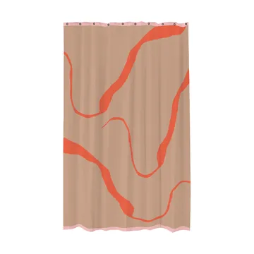 Nova Arte shower curtain 150x200 cm - Latte-orange - Mette Ditmer