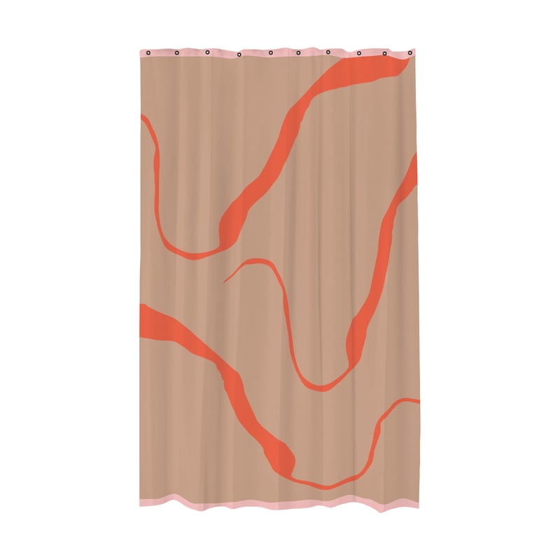 Mette Ditmer Nova Arte shower curtain 150x200 cm Latte-orange