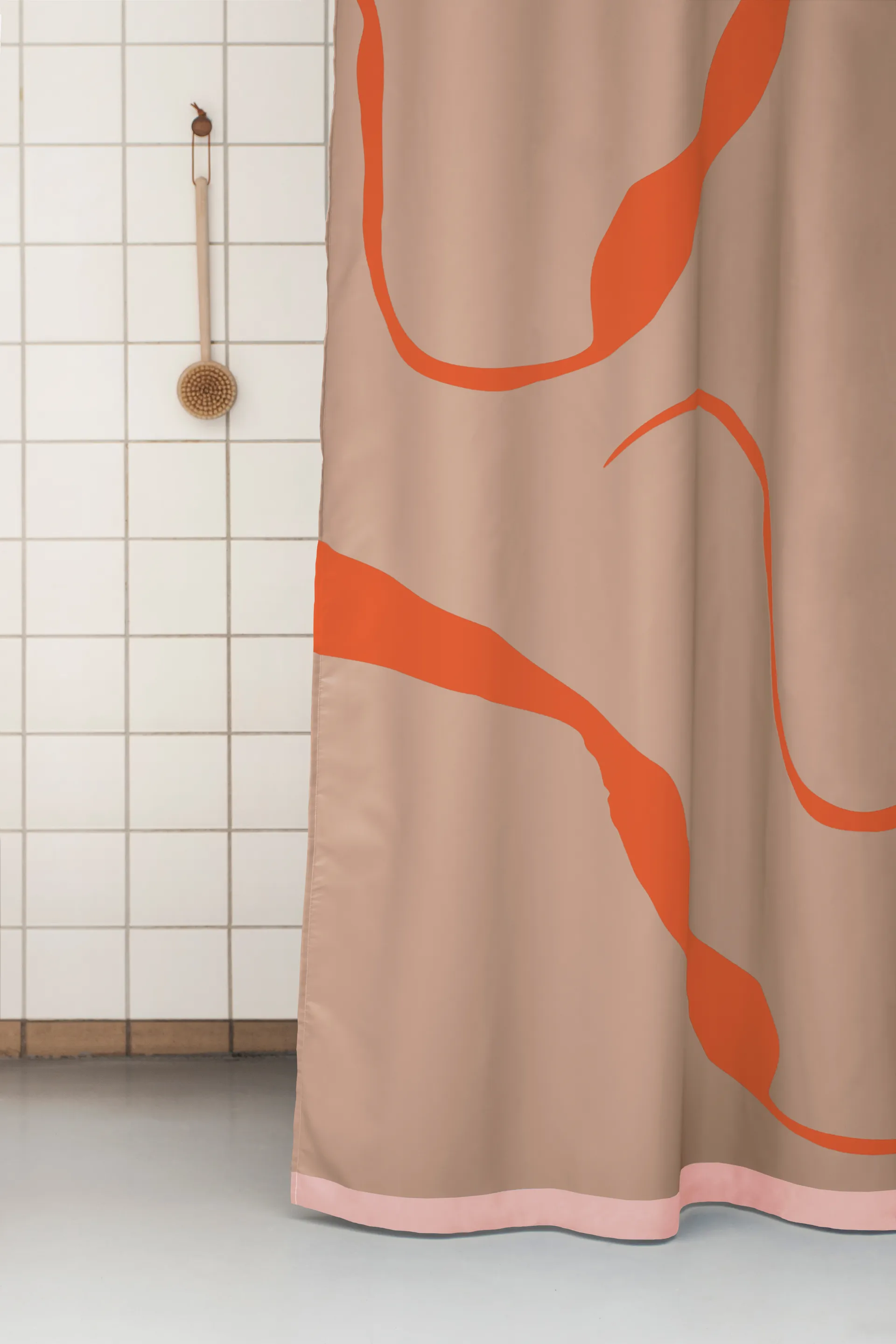 Nova Arte shower curtain 150x200 cm, Latte-orange Mette Ditmer