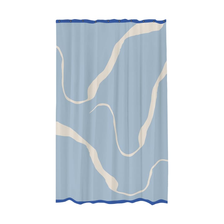 Nova Arte shower curtain 150x200 cm - Light blue-off-white - Mette Ditmer