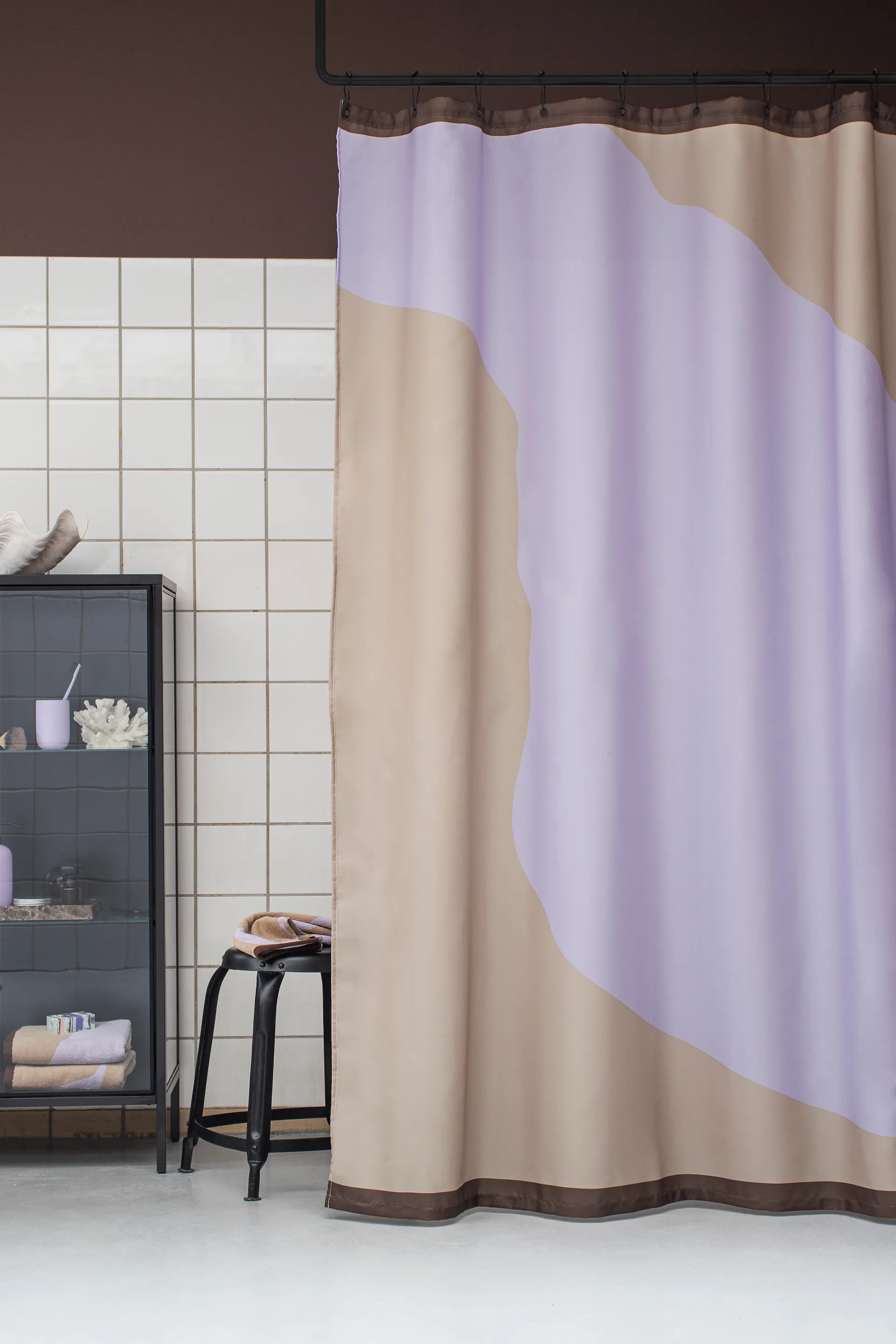 Nova Arte shower curtain 150x200 cm, Sand-lilac Mette Ditmer