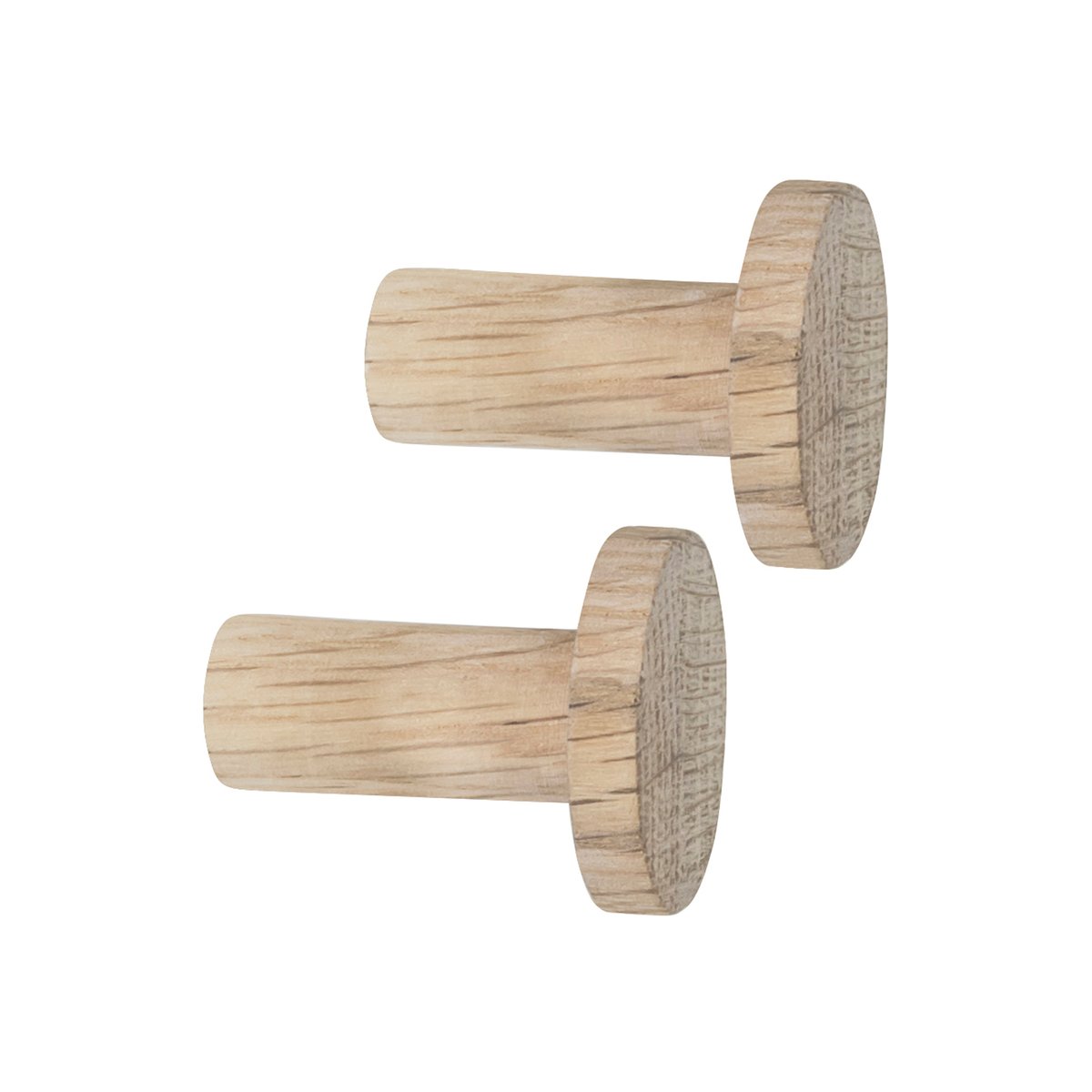 Mette Ditmer Point hook long 2 pack Oak | Scandinavian Design | Clothes hooks & hangers | Beige