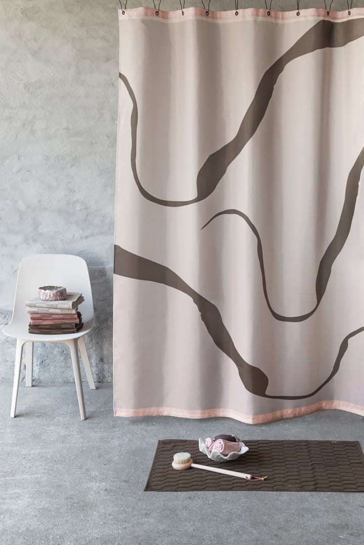 Process shower curtain 150x200 cm, Brown Mette Ditmer