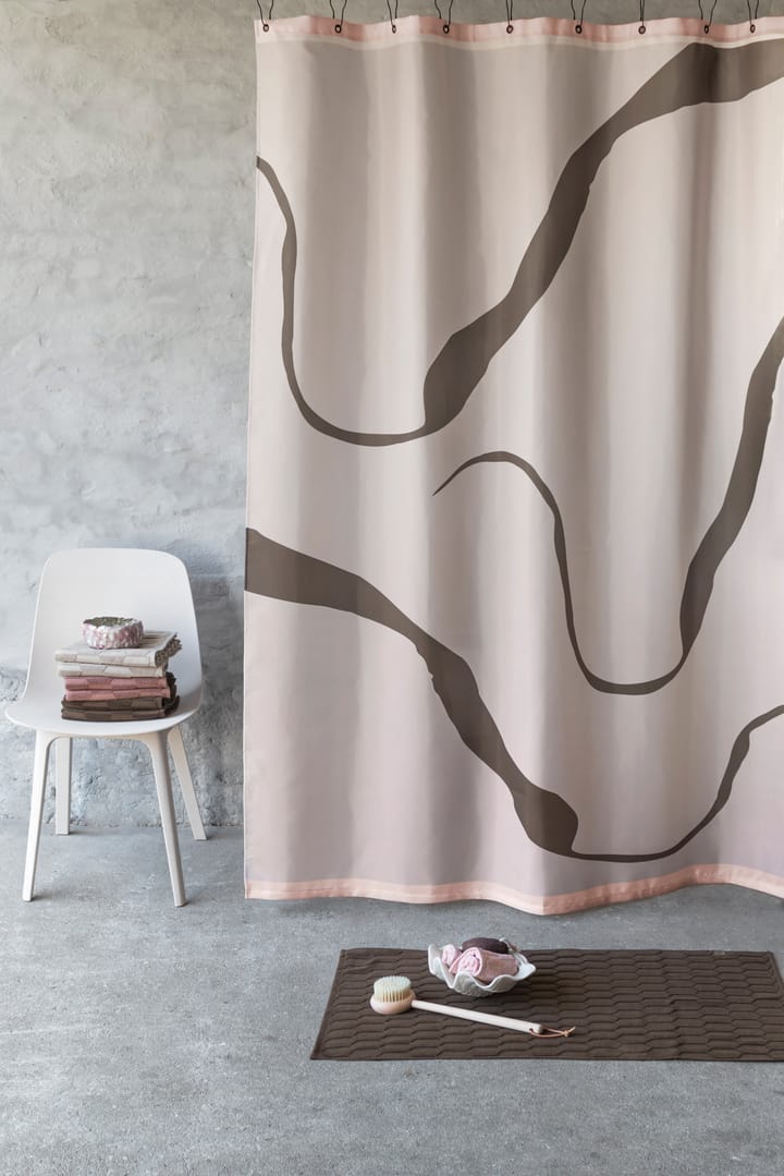 Process shower curtain 150x200 cm - Brown - Mette Ditmer