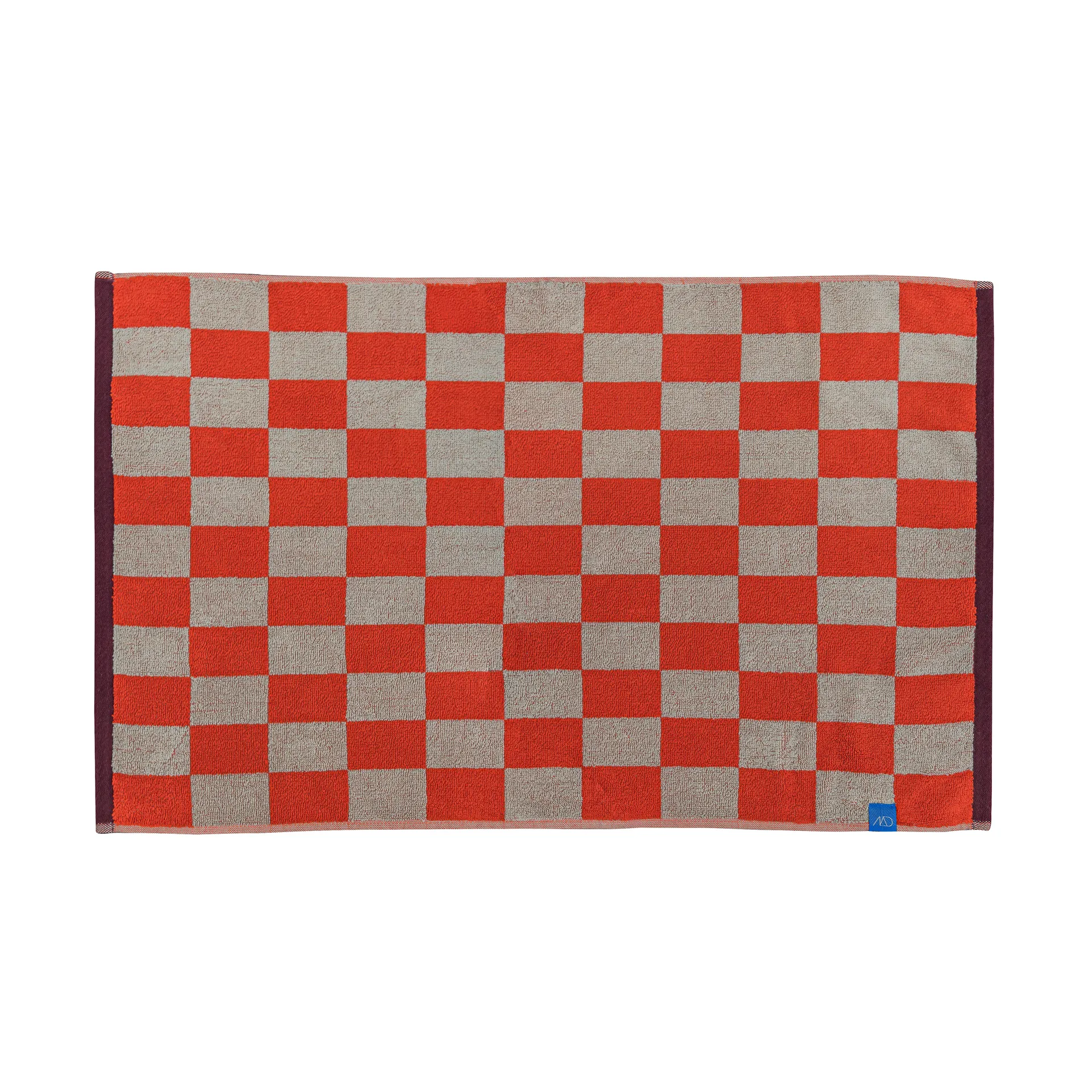 Retro bathroom mat 50x80 cm, Dark orange Mette Ditmer