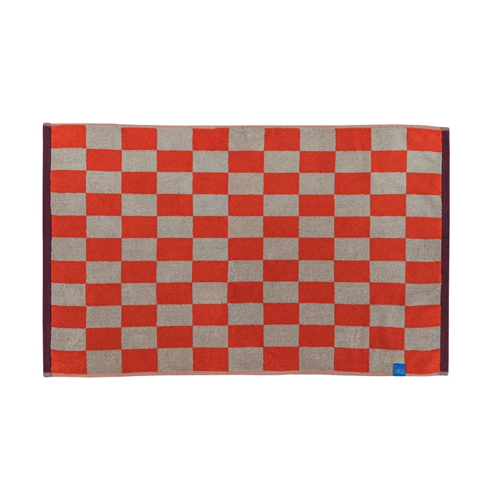 Retro bathroom mat 50x80 cm - Dark orange - Mette Ditmer