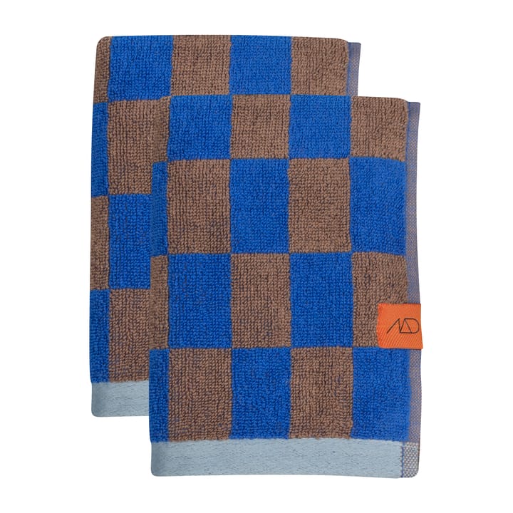Retro guest towel 40x55 cm 2-pack - Cobalt - Mette Ditmer
