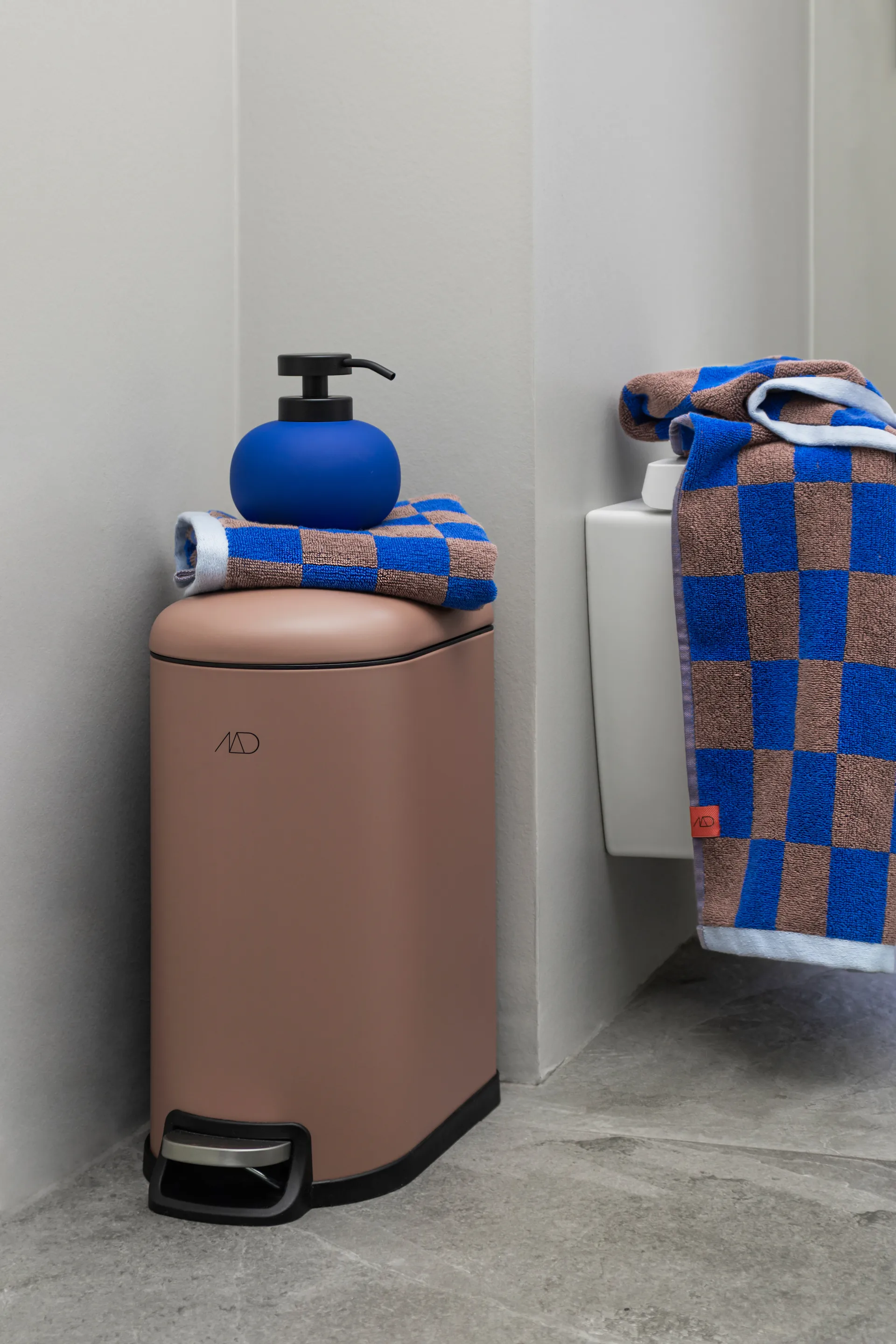 Retro guest towel 40x55 cm 2-pack, Cobalt Mette Ditmer