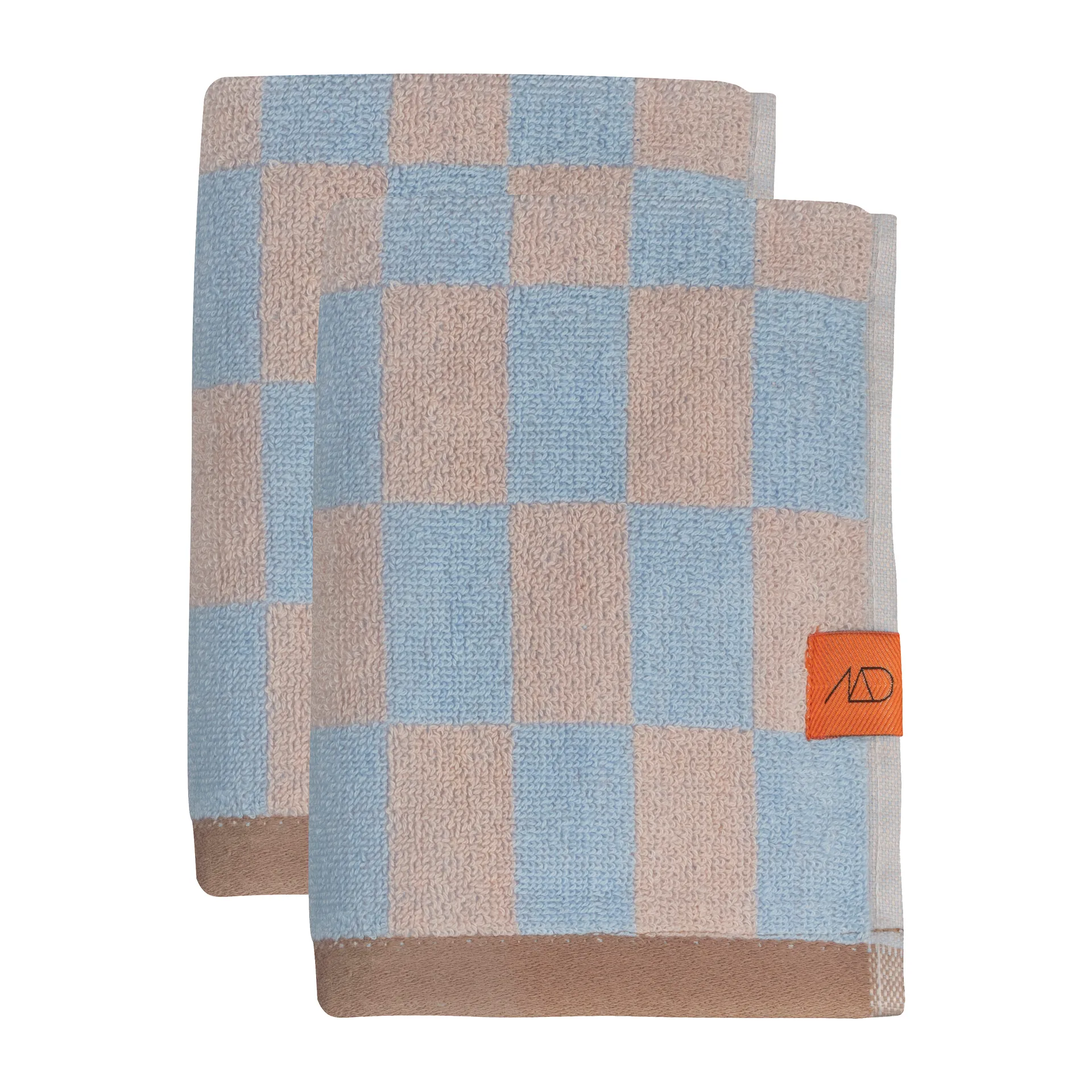 Retro guest towel 40x55 cm 2-pack, Light blue Mette Ditmer