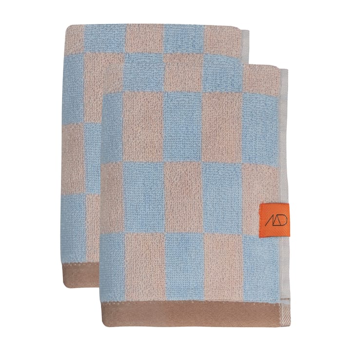 Retro guest towel 40x55 cm 2-pack - Light blue - Mette Ditmer