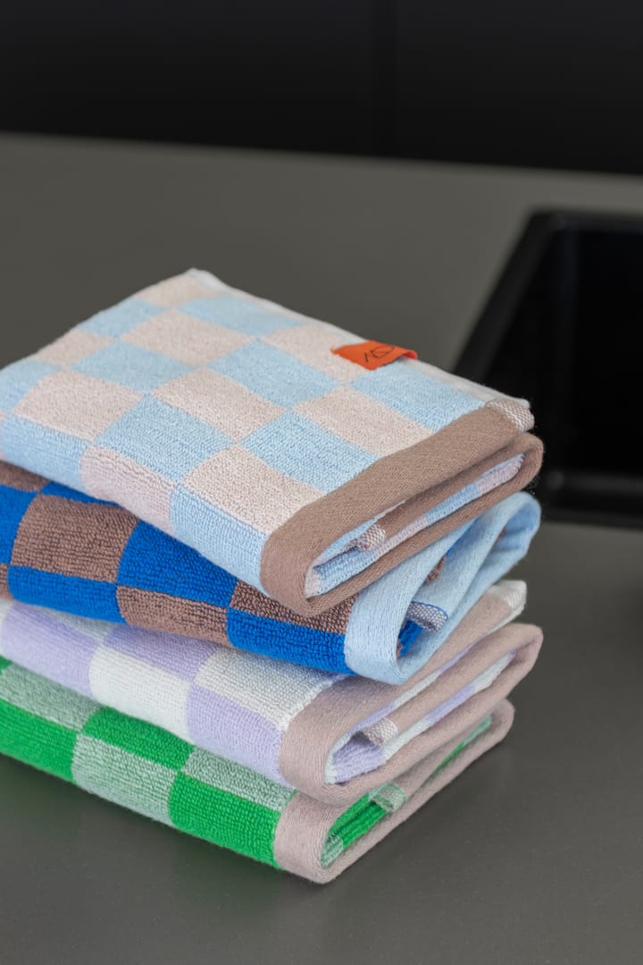 Retro guest towel 40x55 cm 2-pack, Light blue Mette Ditmer
