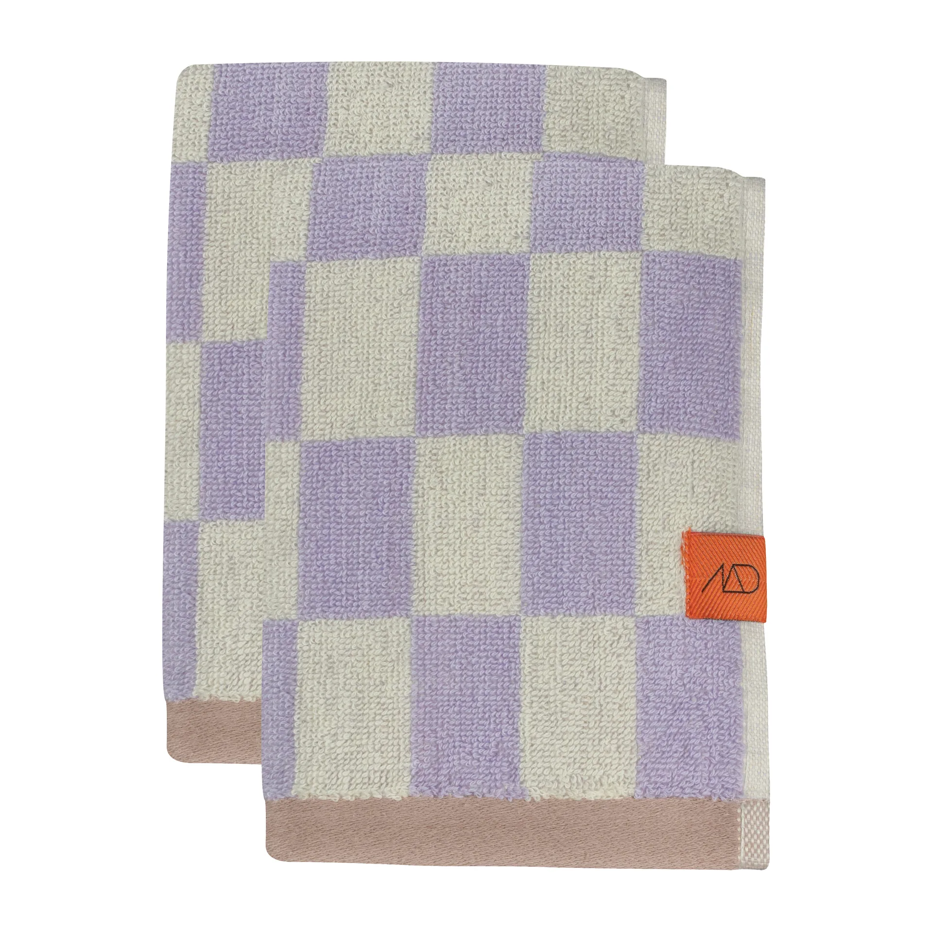 Retro guest towel 40x55 cm 2-pack, Lilac Mette Ditmer