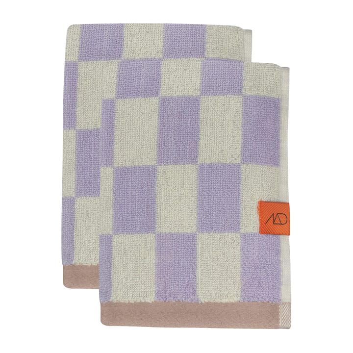 Retro guest towel 40x55 cm 2-pack - Lilac - Mette Ditmer