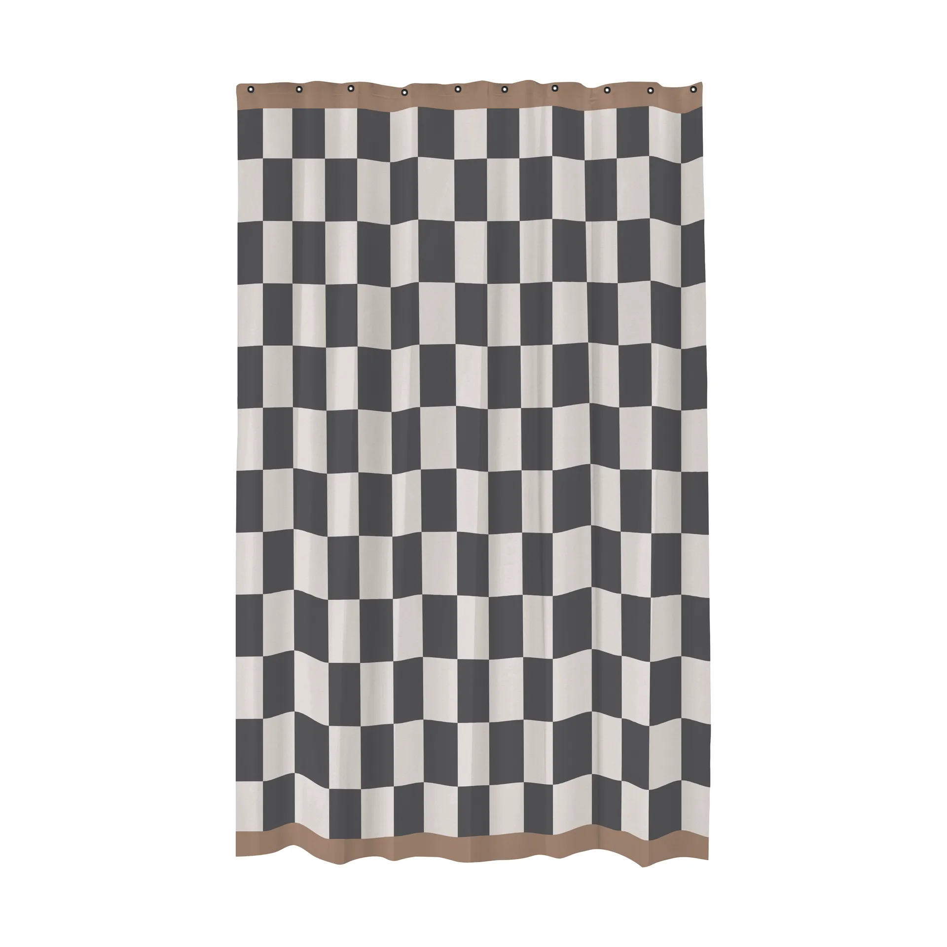 Retro shower curtain 150x200 cm, Dark grey Mette Ditmer