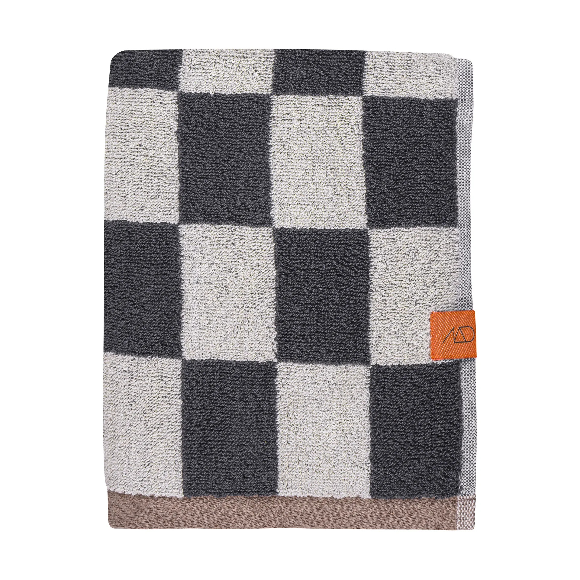 Retro towel 50x90 cm, Dark grey Mette Ditmer