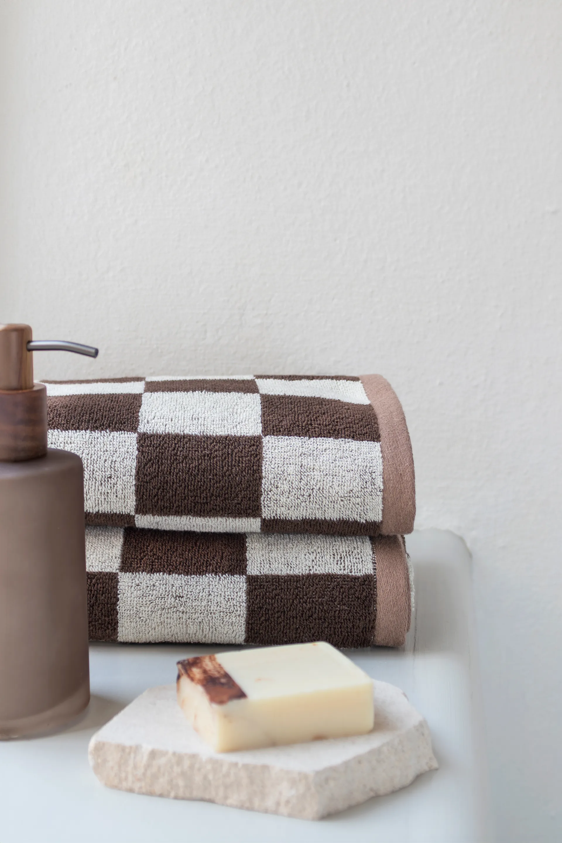 Retro towel, Chocolate, 40x55 cm, 2-pack Mette Ditmer