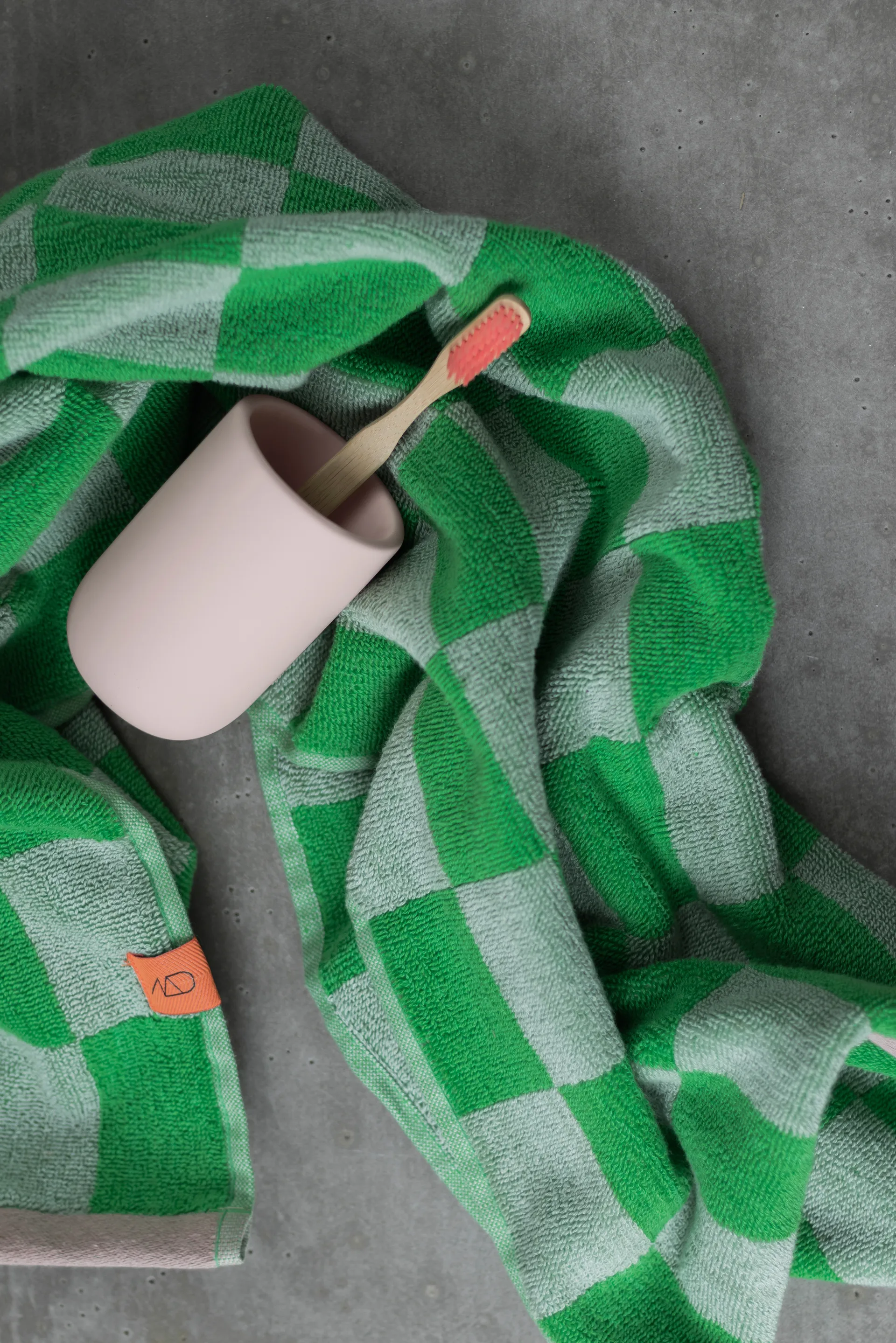 Retro towel, Classic green, 50x90 cm Mette Ditmer