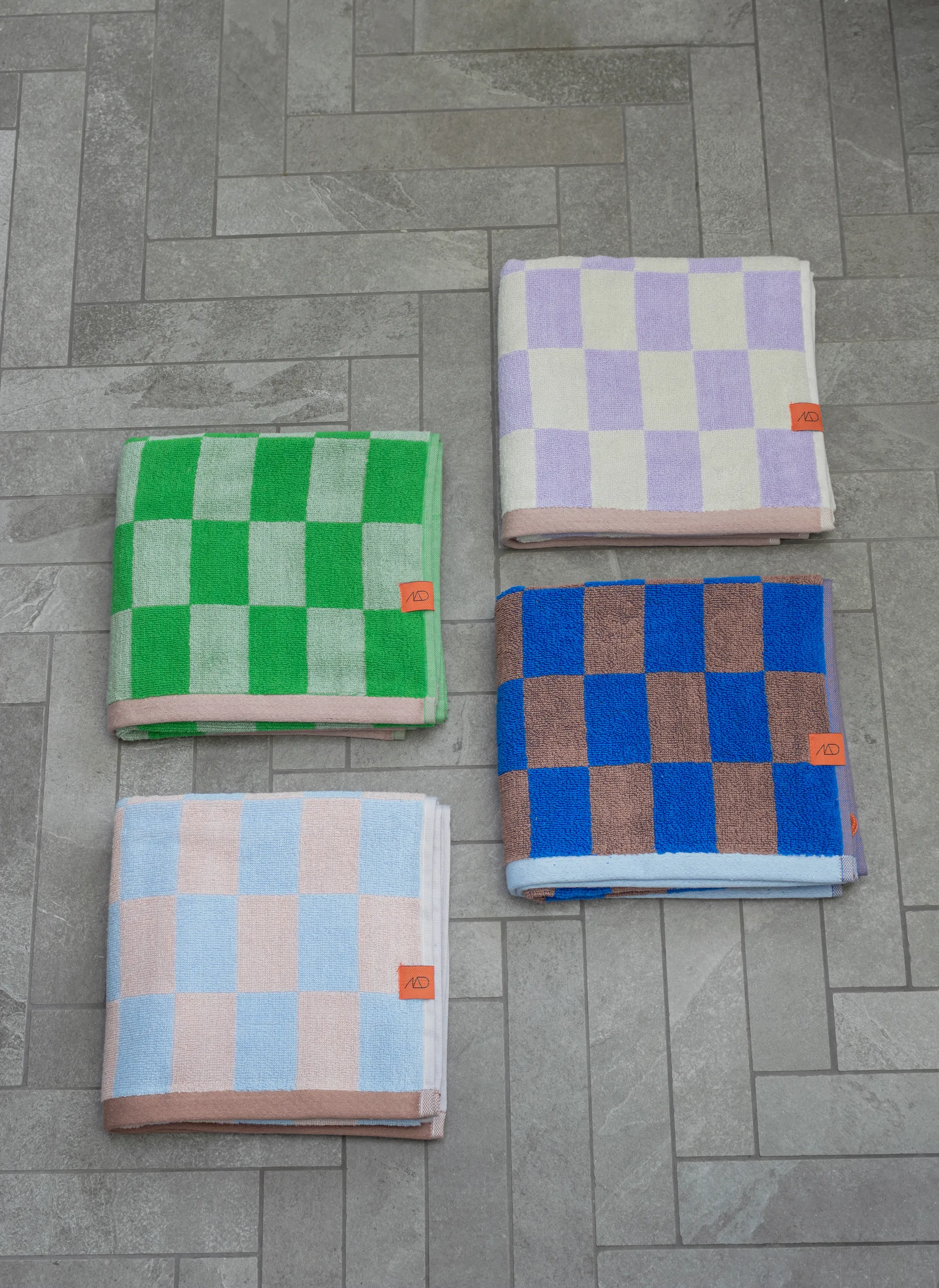 Retro towel, Classic green, 50x90 cm Mette Ditmer