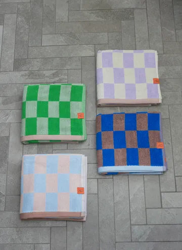 Retro towel - Cobalt, 70x133 cm - Mette Ditmer