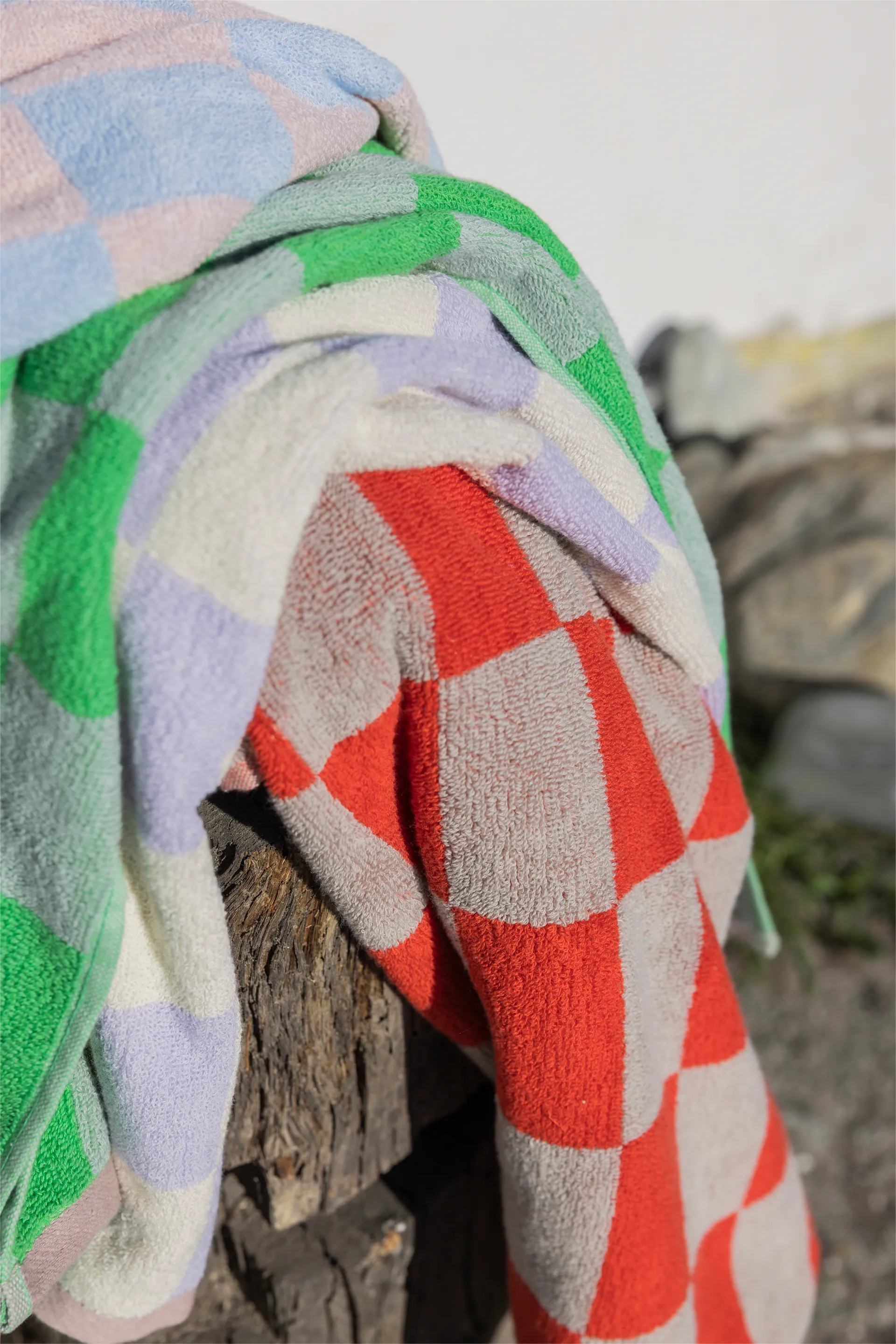 Retro towel, Dark orange, 50x90 cm Mette Ditmer