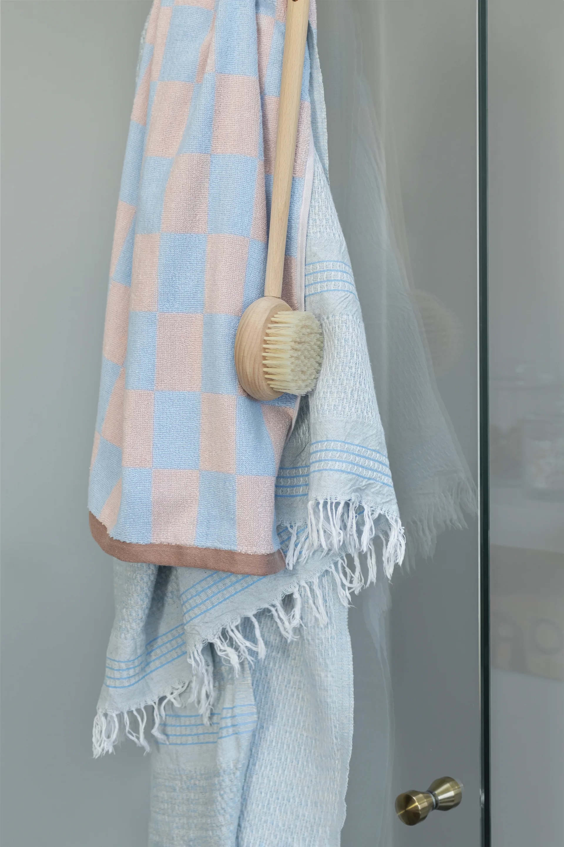 Retro towel, Light blue, 50x90 cm Mette Ditmer