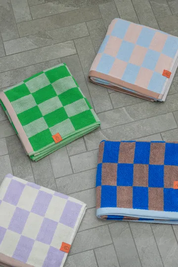 Retro towel - Light blue, 70x133 cm - Mette Ditmer