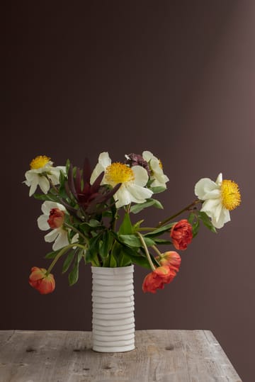 Ribbon vase large 20 cm - Off-white - Mette Ditmer